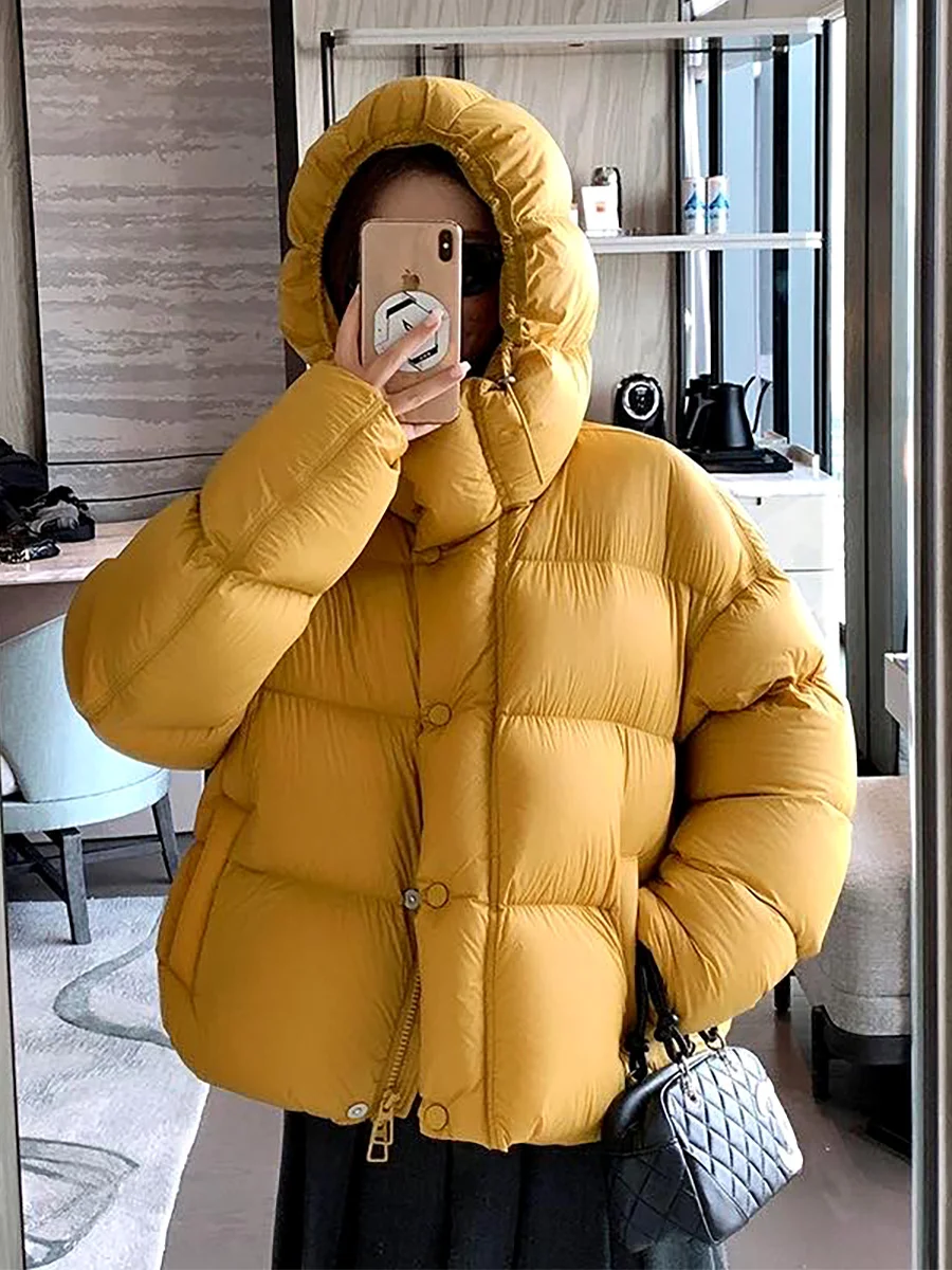 Yellow ort Puffer Jaet Women's Winter 2025 Loose Bread Sle Warm White Du down Hooded Coat Casual Loose Fit Zipper
Yellow ort Puffer Jaet Women's Winter 2025 Loose Bread Sle Warm White Du down Hooded Coat Casual Loose Fit Zipper