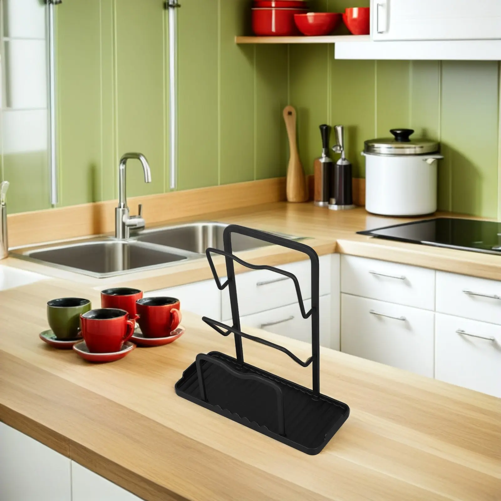 3-Tier Kitchen Pot Lid Organizer Rack with Detachable Tray Countertop Lid Holder and Cutting Board Rack for Space Saving Stable
3-Tier Kitchen Pot Lid Organizer Rack with Detachable Tray Countertop Lid Holder and Cutting Board Rack for Space Saving Stable