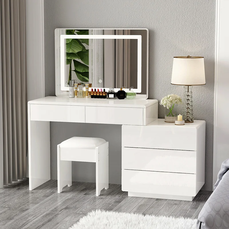 White Cream Vanity Table Vanity Table Shelf Makeup Organizer Cosmetics Cute Dressing Table Modern Penteadeira Room Decorations
White Cream Vanity Table Vanity Table Shelf Makeup Organizer Cosmetics Cute Dressing Table Modern Penteadeira Room Decorations