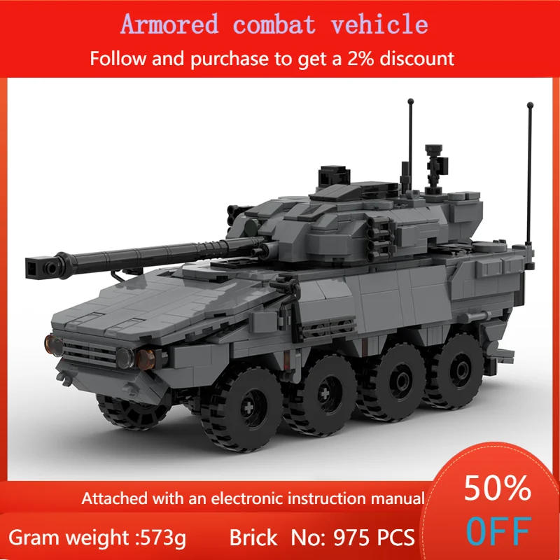 975 деталей, модель строительного блока MOC, бронированная боевая машина для мальчиков, взрослых, детей, рождественский подарок, игрушечные кирпичи
975 деталей, модель строительного блока MOC, бронированная боевая машина для мальчиков, взрослых, детей, рождественский подарок, игрушечные кирпичи