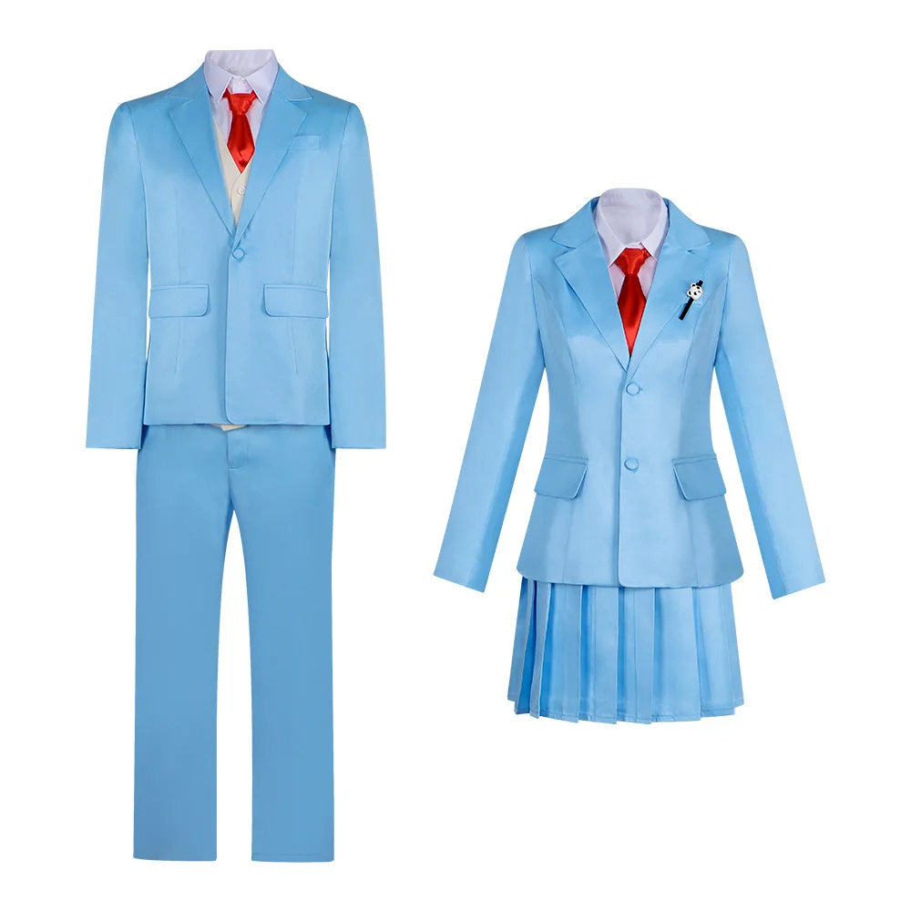 Anime Skip and Loafer Cosplay Mitsumi Iwakura Shima Sousuke Cos Suit Costume Blue School Uniform Skirt Pants Halloween Carnival
Anime Skip and Loafer Cosplay Mitsumi Iwakura Shima Sousuke Cos Suit Costume Blue School Uniform Skirt Pants Halloween Carnival