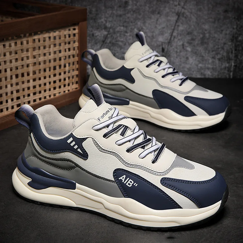 Men's Sport Shoes 2025 Spring New Style Anti-slip Mesh Breathable Casual Running Shoes Heightening Dad Shoes Leather Splicing
Men's Sport Shoes 2025 Spring New Style Anti-slip Mesh Breathable Casual Running Shoes Heightening Dad Shoes Leather Splicing
