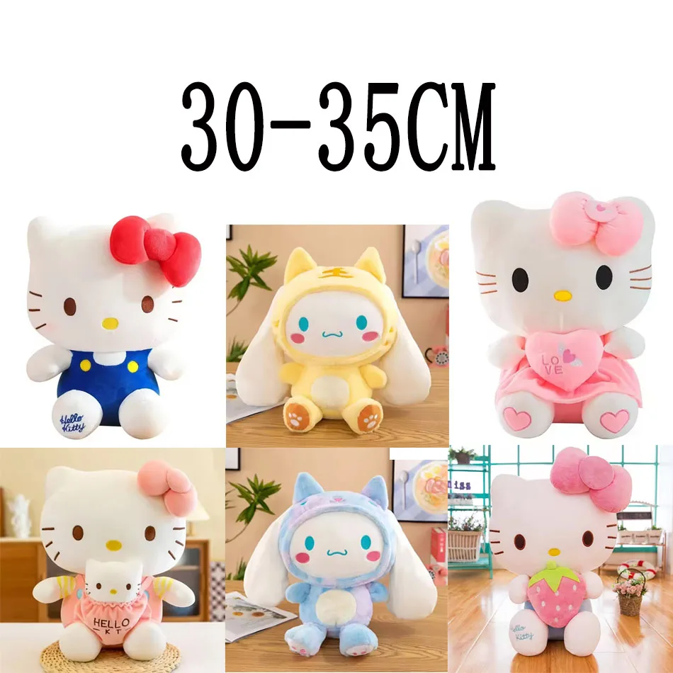 6 стильных плюшевых игрушек Hello Kitty 23-35 см, мягкие подушки, подарки на день рождения для девочек, милые плюшевые куклы Hello Kitty
6 стильных плюшевых игрушек Hello Kitty 23-35 см, мягкие подушки, подарки на день рождения для девочек, милые плюшевые куклы Hello Kitty