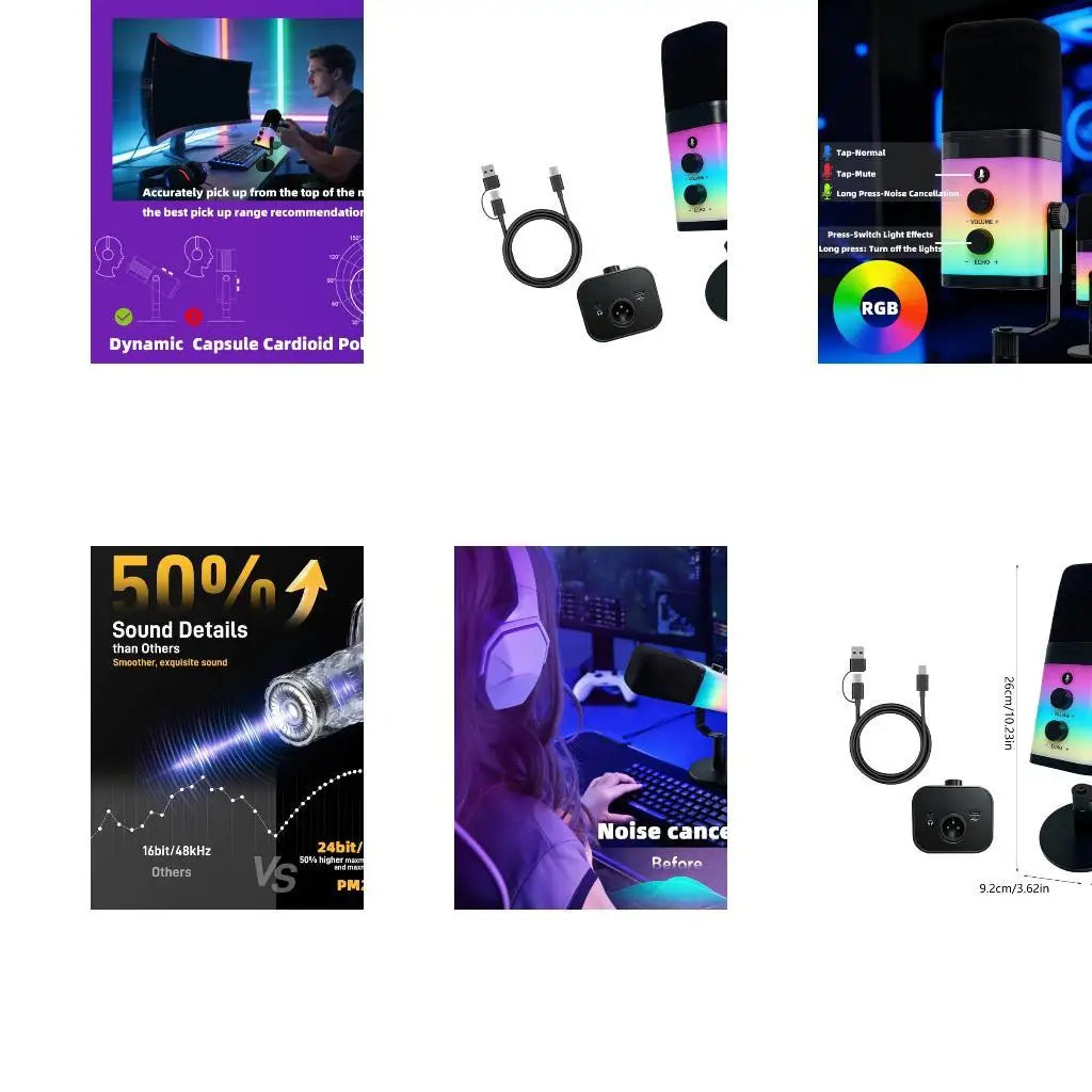 Dynamic Microphone With Noise Reductions For Recording And Live Streaming D2RC
Dynamic Microphone With Noise Reductions For Recording And Live Streaming D2RC