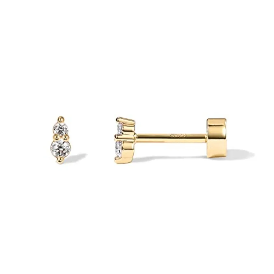 14K Gold Plated Sterling Silver Posts Dainty Mini Multi-Shape Flat Back Stud Earring Pack for Women Helix Cartilage Piercing Je
14K Gold Plated Sterling Silver Posts Dainty Mini Multi-Shape Flat Back Stud Earring Pack for Women Helix Cartilage Piercing Je