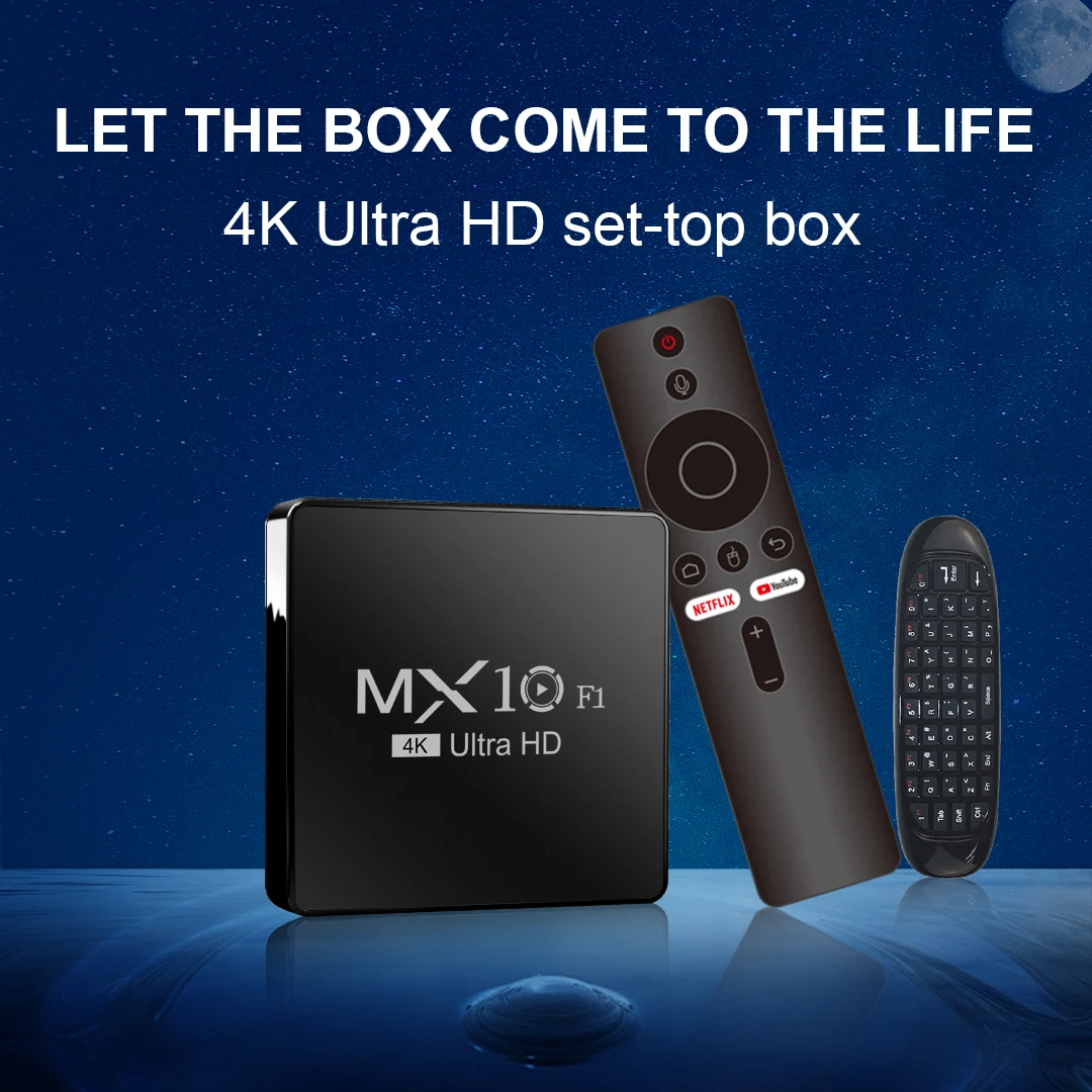 Air Mouse Remote Touchpad and Android TV Box MX10 F1 2GB 16GB Bluetooth 2.4G Colorful Backlight Mini Wireless Keyboard
Air Mouse Remote Touchpad and Android TV Box MX10 F1 2GB 16GB Bluetooth 2.4G Colorful Backlight Mini Wireless Keyboard