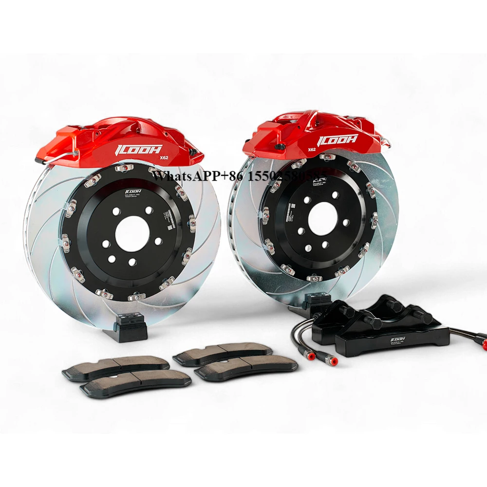 High Performance ICOOH Front X61 6 Pistons 355-405mm Rotor Size Modified Racing Big Brake Kits for Nissan GTR R32 R33 R34
High Performance ICOOH Front X61 6 Pistons 355-405mm Rotor Size Modified Racing Big Brake Kits for Nissan GTR R32 R33 R34