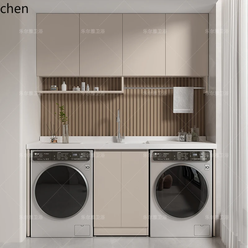 LXC honeycomb board balcony double washing machine dryer cabinet laundry cabinet double position laundry pool basin integrated
LXC honeycomb board balcony double washing machine dryer cabinet laundry cabinet double position laundry pool basin integrated