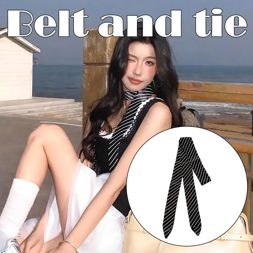 Retro American Style Striped Tie Belt for Women Versatile Fashion Bow Accessory Unique Niche Waist Decor Striped Tie and Belt
Retro American Style Striped Tie Belt for Women Versatile Fashion Bow Accessory Unique Niche Waist Decor Striped Tie and Belt