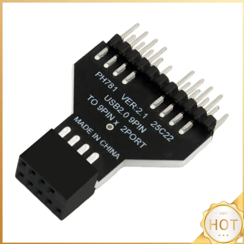 Motherboard USB2.0 9Pin Extension Cable Adapter 1 To 2 USB HUB USB2.0 9 Pin To USB3.0 19Pin USB 2.0 Connector for RGB Lamp Fan
Motherboard USB2.0 9Pin Extension Cable Adapter 1 To 2 USB HUB USB2.0 9 Pin To USB3.0 19Pin USB 2.0 Connector for RGB Lamp Fan
