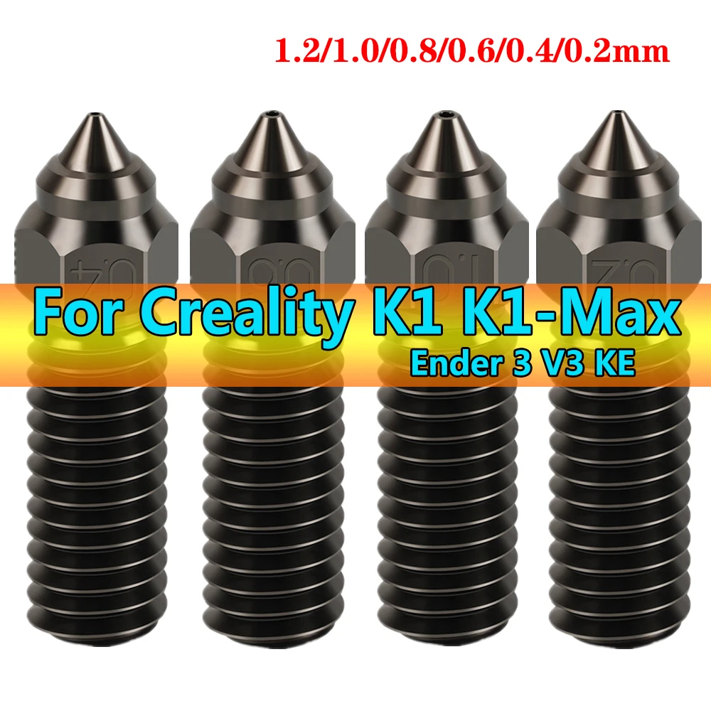 Для Ender 3 V3 KE сопло 1,2/1,0/0,8/0,6/0,4/0,2 мм 3D-принтер Hotend аксессуары сопла K1 закаленная сталь для Creality K1 Max
Для Ender 3 V3 KE сопло 1,2/1,0/0,8/0,6/0,4/0,2 мм 3D-принтер Hotend аксессуары сопла K1 закаленная сталь для Creality K1 Max