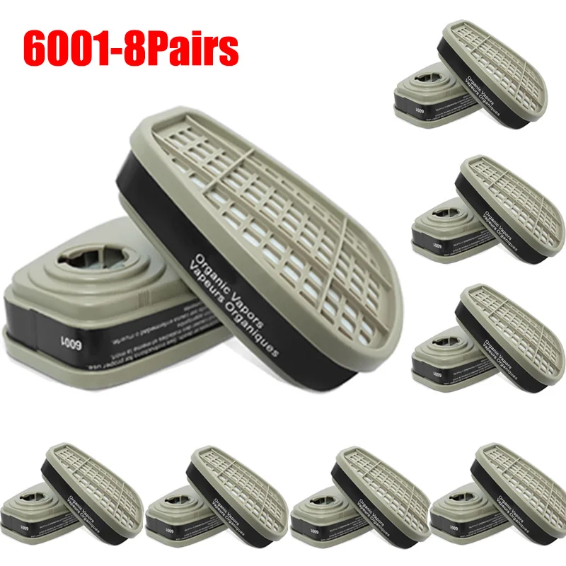 9pair/5pair/2pair/1pair 6001 Organic Vapor Respirator Filter Cartridge For 3m 7502 6200 6800 Gas Mask
9pair/5pair/2pair/1pair 6001 Organic Vapor Respirator Filter Cartridge For 3m 7502 6200 6800 Gas Mask