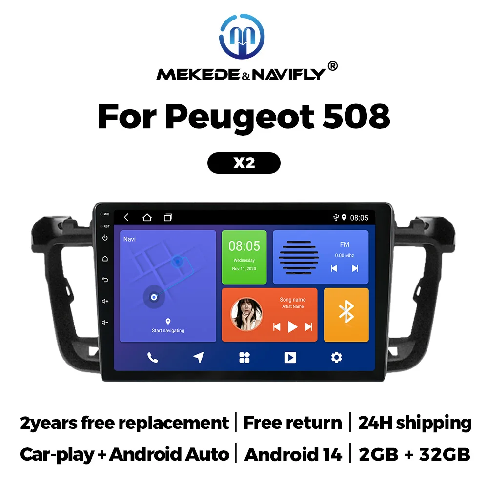 Wireless Carplay Auto Android 14 Car Radio Stereo for Peugeot 508 2011-2018 GPS Navi 2 Din Autoradio Head Unit Multimedia Player
Wireless Carplay Auto Android 14 Car Radio Stereo for Peugeot 508 2011-2018 GPS Navi 2 Din Autoradio Head Unit Multimedia Player