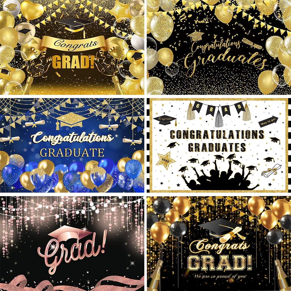 Mocsicka Graduation Party Backdrop Class of 2022 Black and Gold Glitter Bokeh Spots Photography Backgrounds Congrats Grad Banner
Mocsicka Graduation Party Backdrop Class of 2022 Black and Gold Glitter Bokeh Spots Photography Backgrounds Congrats Grad Banner