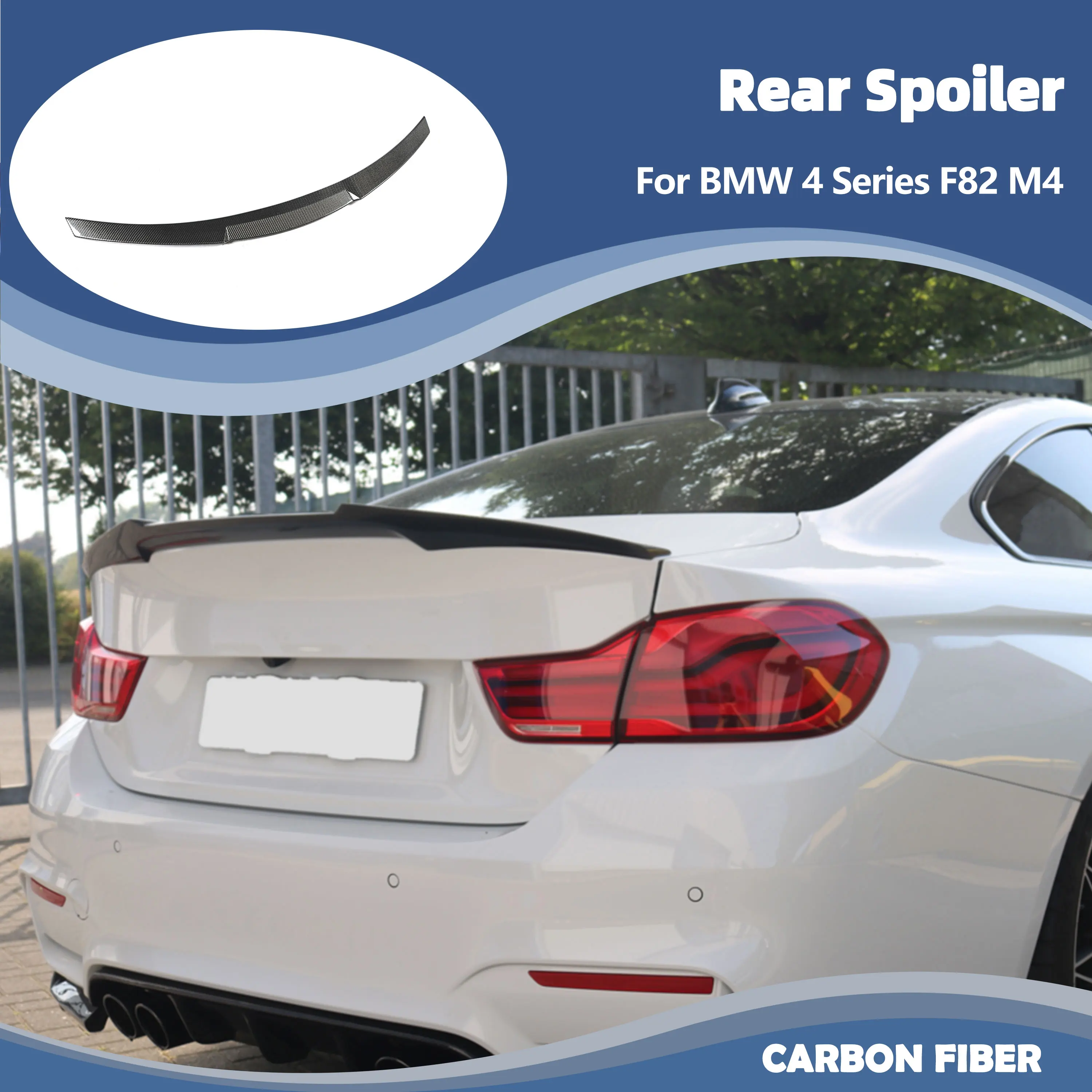 Carbon Fiber Car Rear Trunk Spoiler Wings for BMW 4 Series F82 M4 Coupe 2014-2019 Forged Carbon Rear Spoiler Boot Lid Wing Lip
Carbon Fiber Car Rear Trunk Spoiler Wings for BMW 4 Series F82 M4 Coupe 2014-2019 Forged Carbon Rear Spoiler Boot Lid Wing Lip