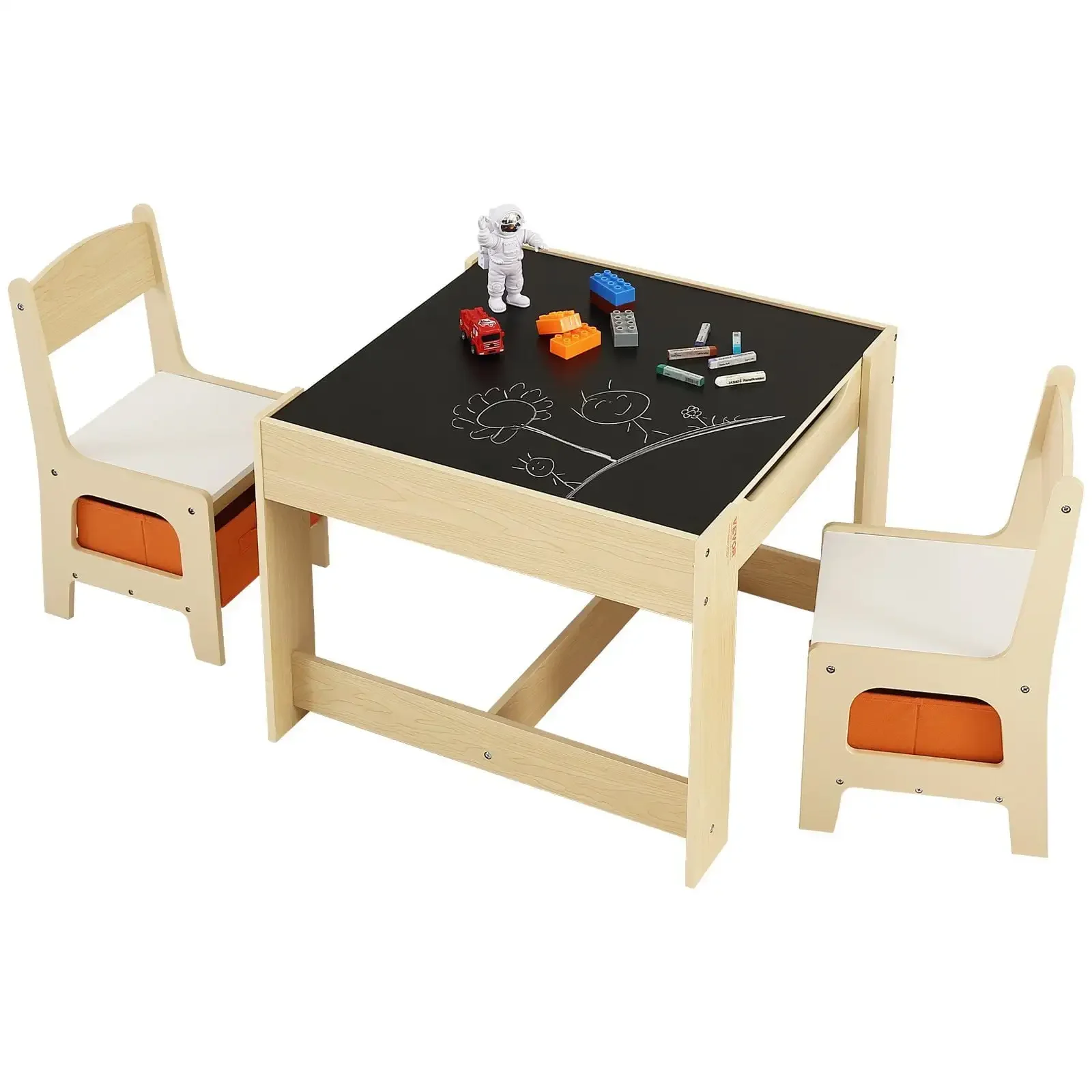 Kids Table and Chair Set, Wooden Activity Table with Storage Space and Boxes, Kids Play Table for Toddlers Art, Craft
Kids Table and Chair Set, Wooden Activity Table with Storage Space and Boxes, Kids Play Table for Toddlers Art, Craft