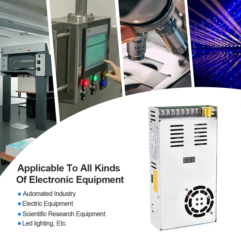 600W Switching Power Supply Light Transformer AC 110V/220V To DC 0-12V 24V 36V 48V 60V 72V 80V 90V Power Supply Source Adapter
600W Switching Power Supply Light Transformer AC 110V/220V To DC 0-12V 24V 36V 48V 60V 72V 80V 90V Power Supply Source Adapter
