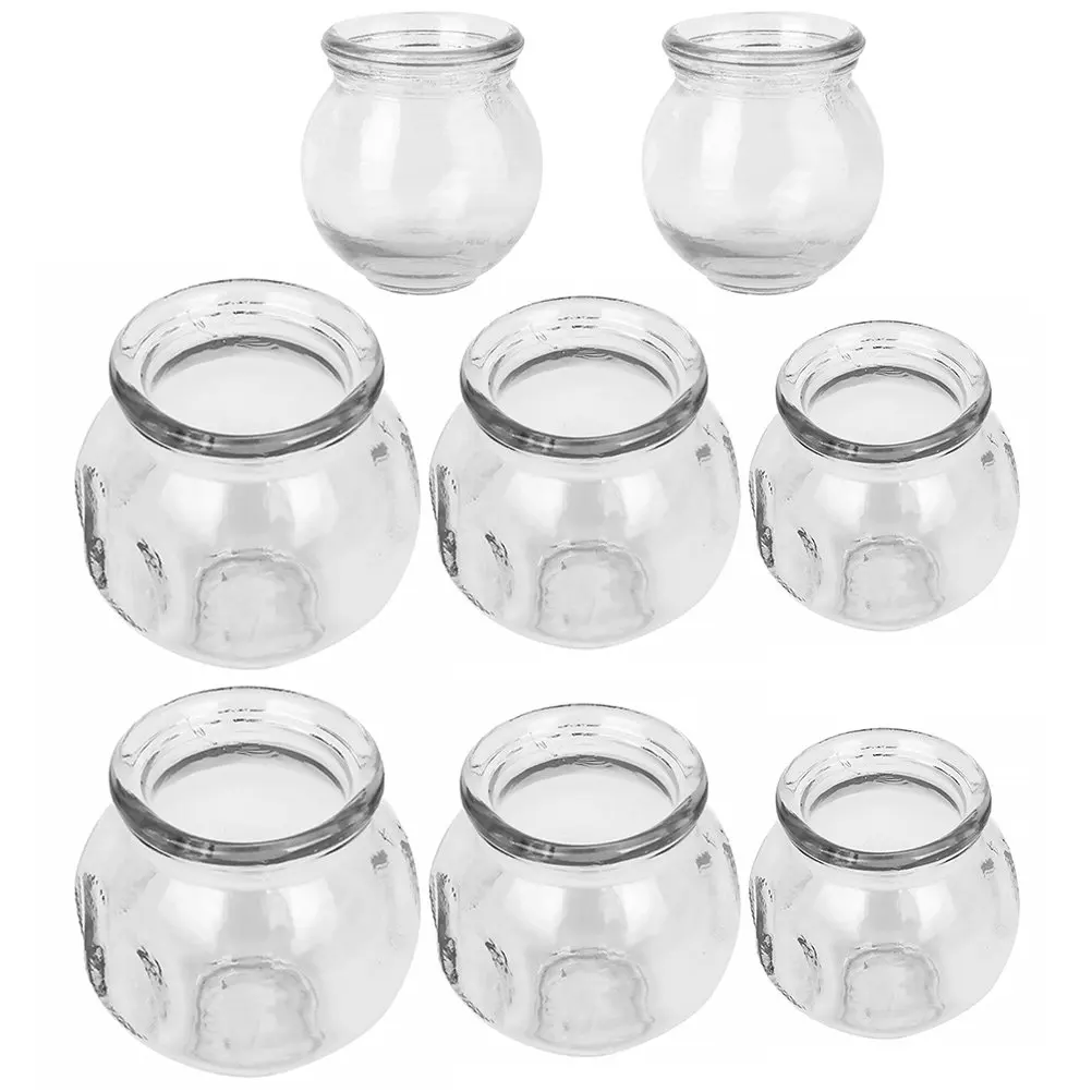 8Pcs Glass Cupping Cups Set Vacuum Suction Therapy Tool for Meridian Clearing Blood Circulation Massage Face Body Home Use
8Pcs Glass Cupping Cups Set Vacuum Suction Therapy Tool for Meridian Clearing Blood Circulation Massage Face Body Home Use