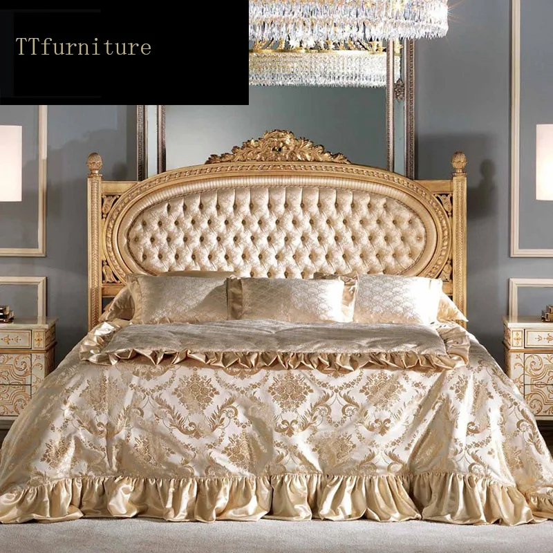 modern european Italian solid wood genuine leather bed Fashion Carved luxurious french bedroom set furniture king size jx109
modern european Italian solid wood genuine leather bed Fashion Carved luxurious french bedroom set furniture king size jx109