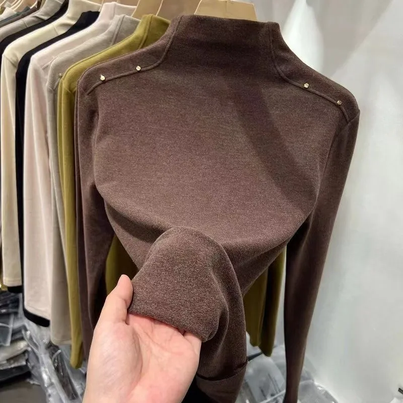 Office Lady Half High Collar Plant Printed T-shirt Spring Autumn Long Sleeve Chic Female Clothing All-match Pullovers
Office Lady Half High Collar Plant Printed T-shirt Spring Autumn Long Sleeve Chic Female Clothing All-match Pullovers