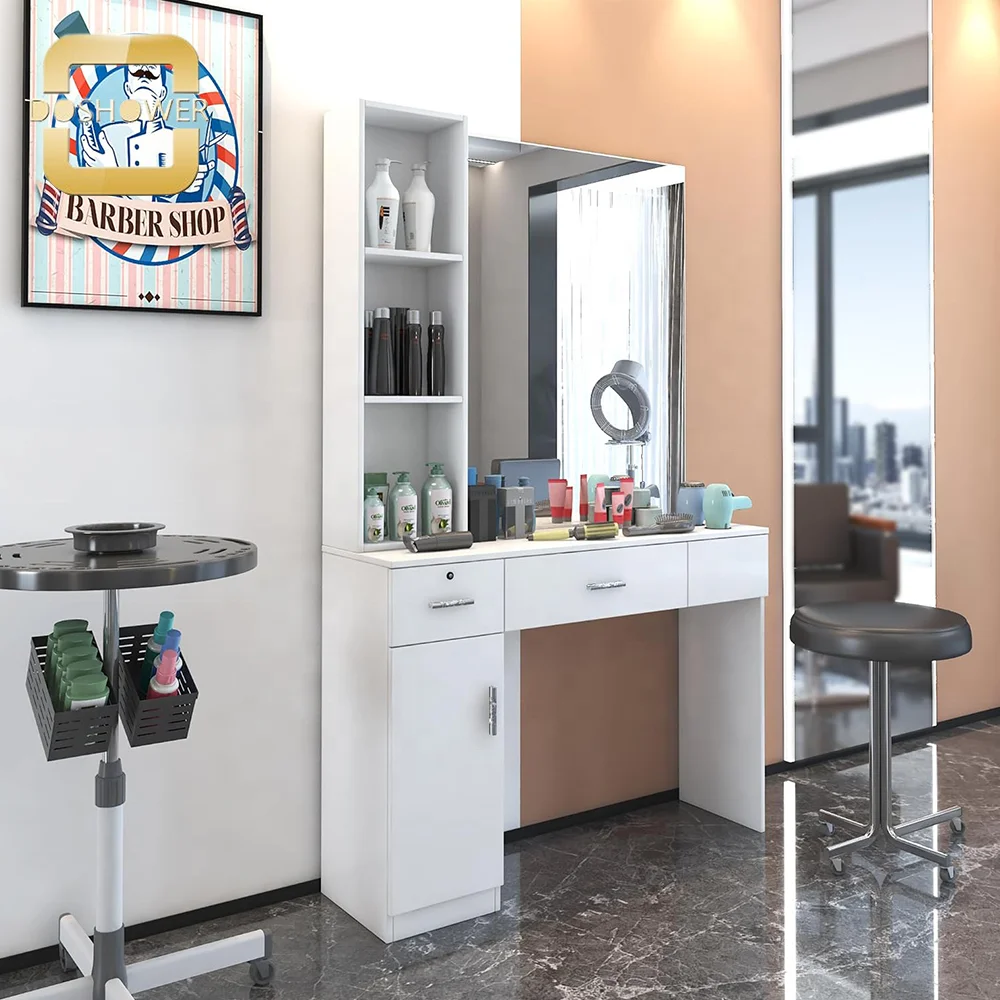 Hair Salon Spa Equipment Storage Of Wall Mount Hair Styling Barber Station With Mirror For White Salon Styling Station Barber
Hair Salon Spa Equipment Storage Of Wall Mount Hair Styling Barber Station With Mirror For White Salon Styling Station Barber
