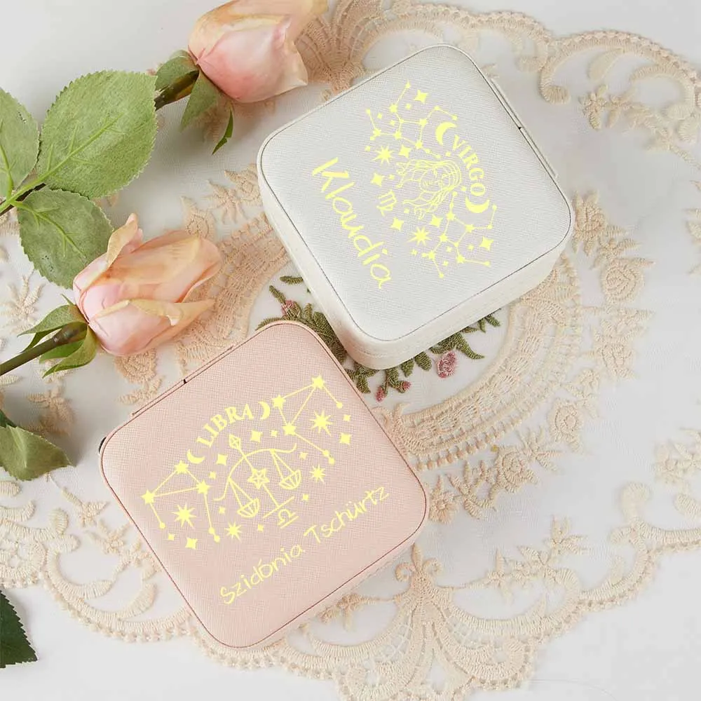 Twelve Constellations Personalized Jewelry Box for Women, Travel Case, Bachelorette Party Gift for Her
Twelve Constellations Personalized Jewelry Box for Women, Travel Case, Bachelorette Party Gift for Her