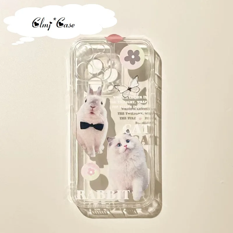 Clmj Cute Cat Rabbit Phone Case For iPhone 11 7 8 12 Mini Se 2020 XR XS Max X 13 Pro 14 Plus Silicone iPhone Protective Cover
Clmj Cute Cat Rabbit Phone Case For iPhone 11 7 8 12 Mini Se 2020 XR XS Max X 13 Pro 14 Plus Silicone iPhone Protective Cover