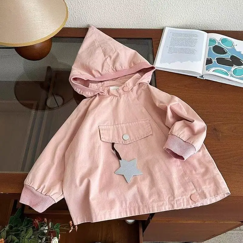 Baby Girls Hooded Windbreaker Jacket Spring Autumn Casual Style Children's Trench Coat Outerwear 80-130CM
Baby Girls Hooded Windbreaker Jacket Spring Autumn Casual Style Children's Trench Coat Outerwear 80-130CM