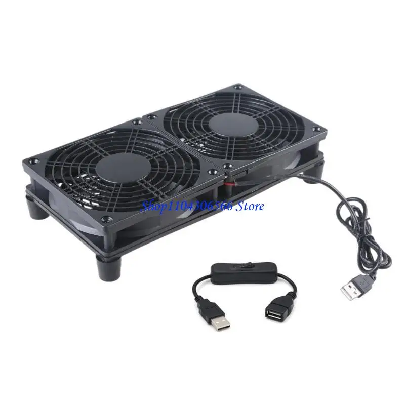 02DD Router Box Radiator USB 5V2A Cooling Fan Base Stand Box Cooling Solution 24cm
02DD Router Box Radiator USB 5V2A Cooling Fan Base Stand Box Cooling Solution 24cm
