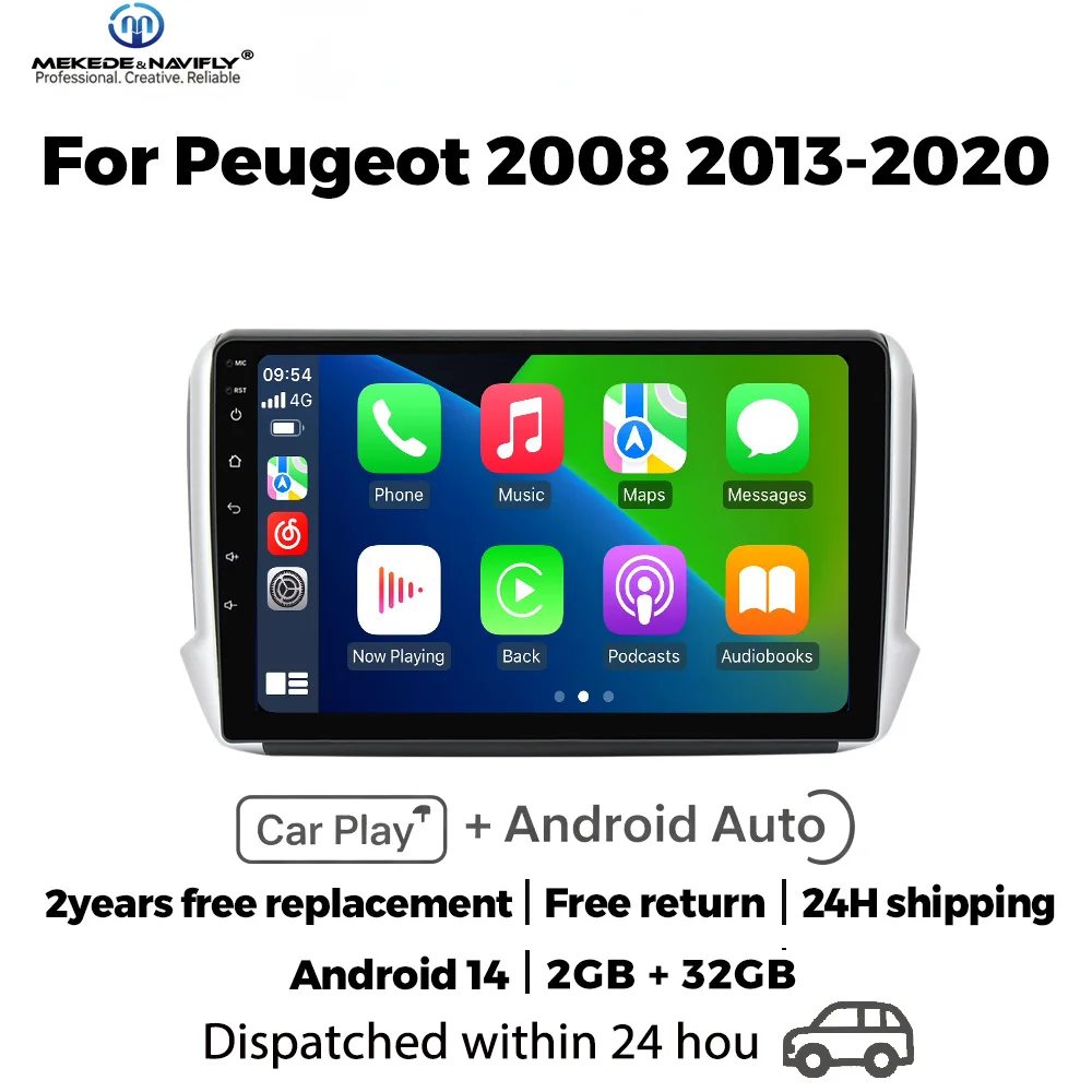 Автомобильная мультимедийная система MEKEDE&NAVIFLY Android 14 для Peugeot 2008 208 Series 2013-2020 с беспроводным Carplay
Автомобильная мультимедийная система MEKEDE&NAVIFLY Android 14 для Peugeot 2008 208 Series 2013-2020 с беспроводным Carplay