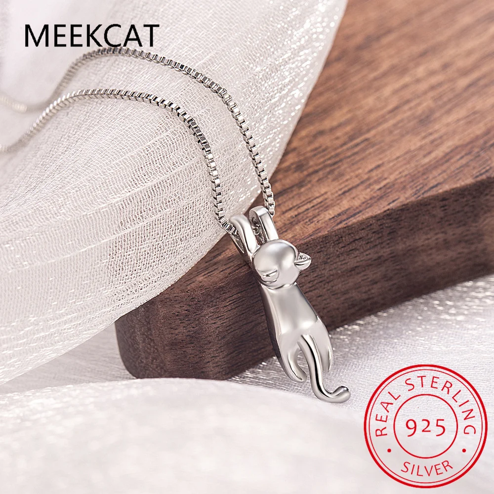925 Sterling Silver Cute Cats Pendants&Necklaces Pure Kitty Women's Fashion Animal Personalized Gifts Choker Colar de Prata
925 Sterling Silver Cute Cats Pendants&Necklaces Pure Kitty Women's Fashion Animal Personalized Gifts Choker Colar de Prata