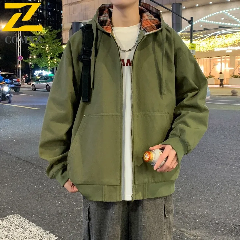 COMXZ 2025 Men Hooded Jacket Autumn Trendy Ins Youth Handsome Versatile Loose Fit Spring Hooded Shirt Street Style windbreaker
COMXZ 2025 Men Hooded Jacket Autumn Trendy Ins Youth Handsome Versatile Loose Fit Spring Hooded Shirt Street Style windbreaker