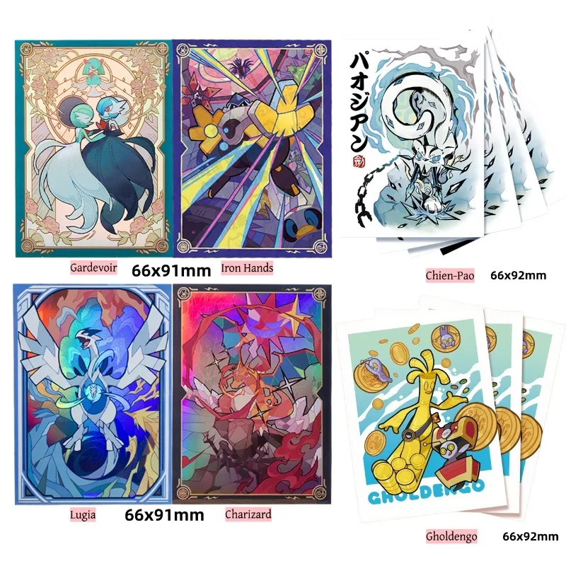 64pcs/set PTCG Gardevoir Iron Hands 66x91mm Board Game Card Holder Greninja Charizard Game Collection Card Protective Cover Toys
64pcs/set PTCG Gardevoir Iron Hands 66x91mm Board Game Card Holder Greninja Charizard Game Collection Card Protective Cover Toys