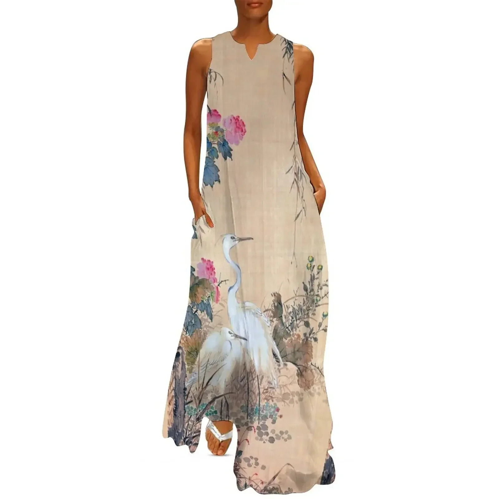 Egrets, Peonies, and Willows (Restored Japanese Artwork) Long Dress Dress women Dress
Egrets, Peonies, and Willows (Restored Japanese Artwork) Long Dress Dress women Dress