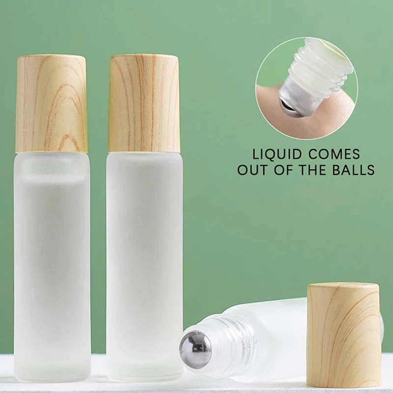 5ml10ml Frosted Glass Roller Bottle Wood Grain Plastic Cap For Essential Oils Roll-On Bottle With Stainless Steel Roller Ball
5ml10ml Frosted Glass Roller Bottle Wood Grain Plastic Cap For Essential Oils Roll-On Bottle With Stainless Steel Roller Ball