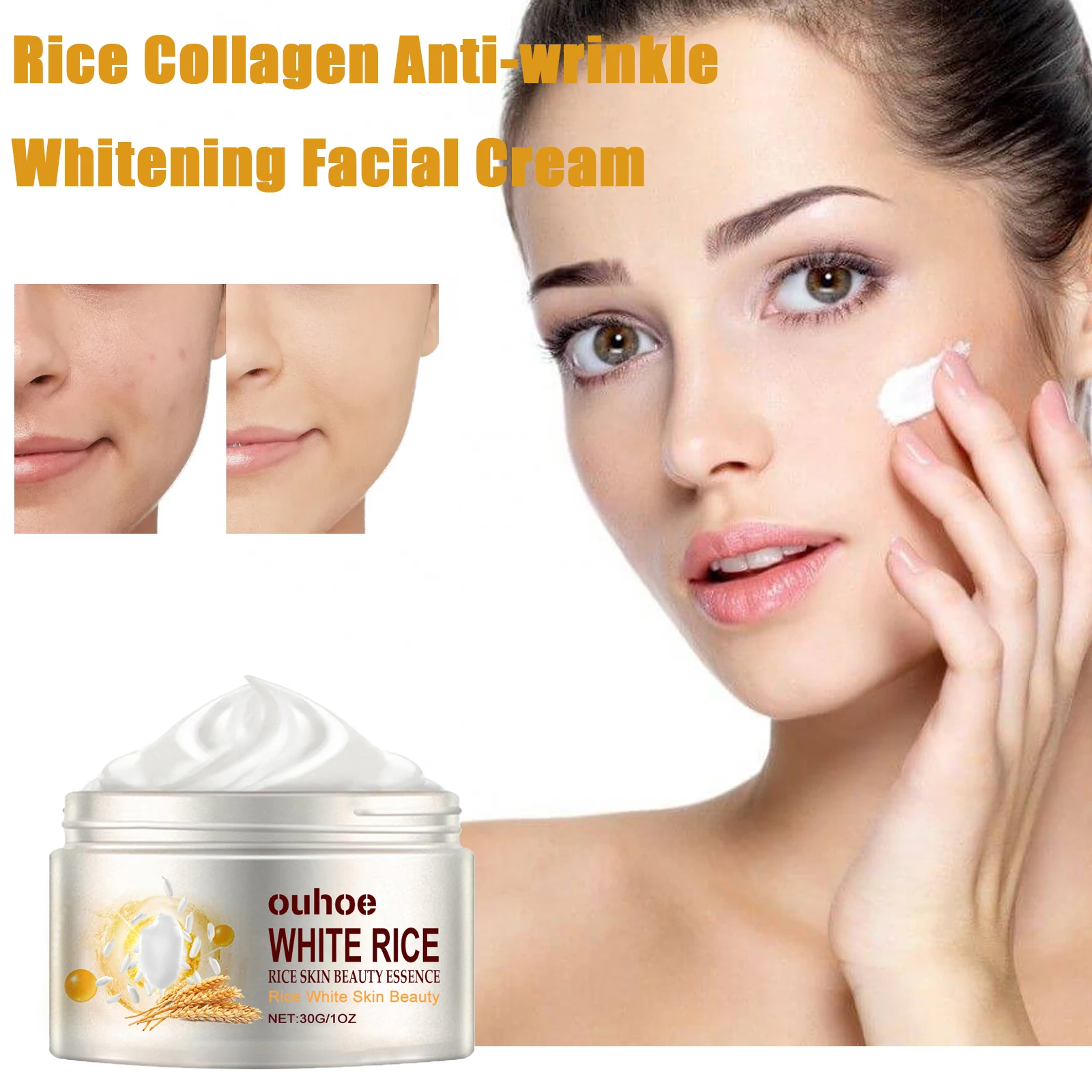 Rice Collagen Anti-wrinkle Facial Cream Acne Melasma Treatment Pigmentation Whitening Face Lifting Beauty Moisturizer Korean
Rice Collagen Anti-wrinkle Facial Cream Acne Melasma Treatment Pigmentation Whitening Face Lifting Beauty Moisturizer Korean