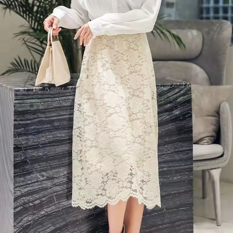 Lace Skirt Small Women Spring and Autumn Versatile Pack Hip Silk Half Skirt A-Line Mid Length Solid Casual Lace Skirt Female
Lace Skirt Small Women Spring and Autumn Versatile Pack Hip Silk Half Skirt A-Line Mid Length Solid Casual Lace Skirt Female