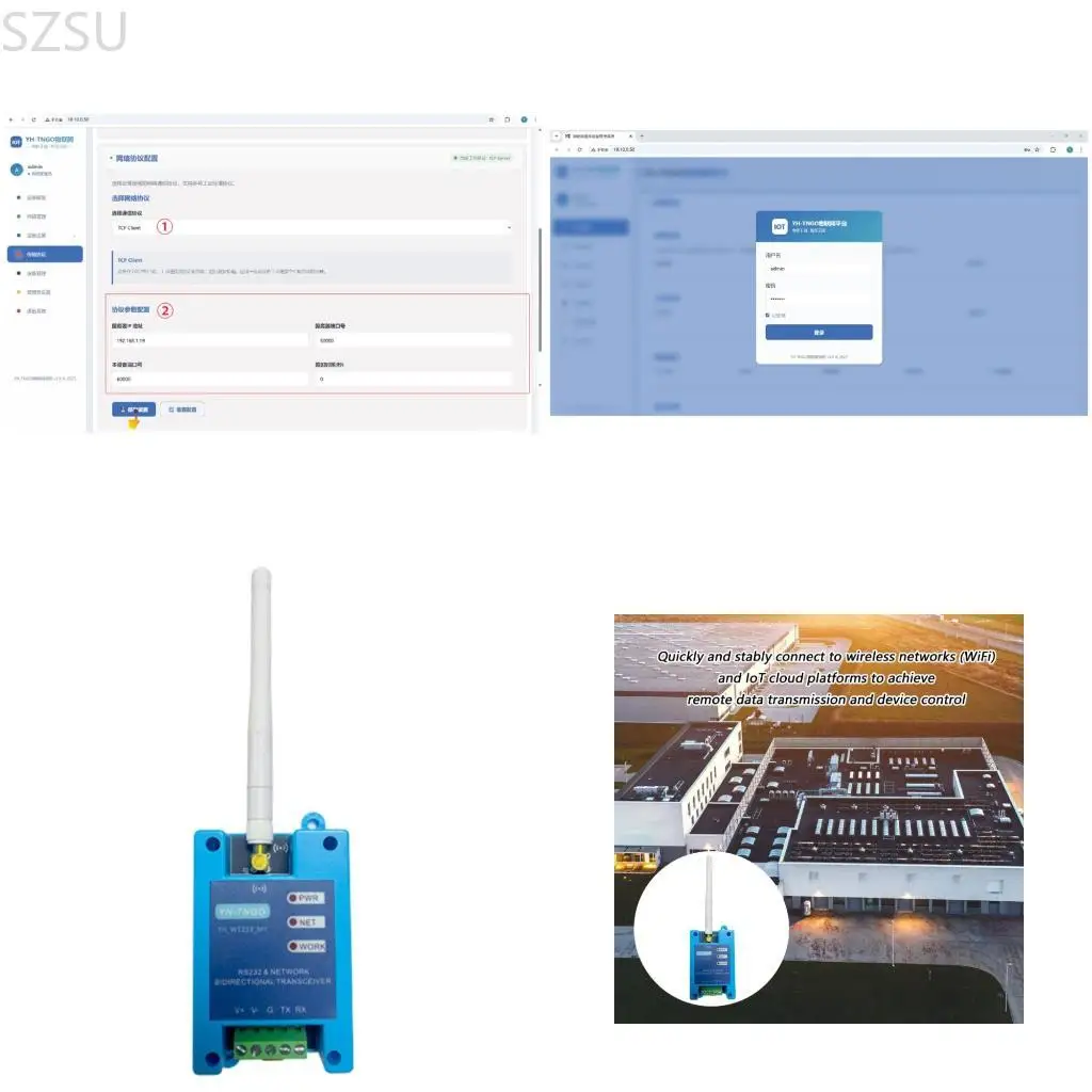 SZSU RS232 Последовательный порт Wi-Fi с частотой 2,4 ГГц Сетевой модуль передачи на большие расстояния
SZSU RS232 Последовательный порт Wi-Fi с частотой 2,4 ГГц Сетевой модуль передачи на большие расстояния