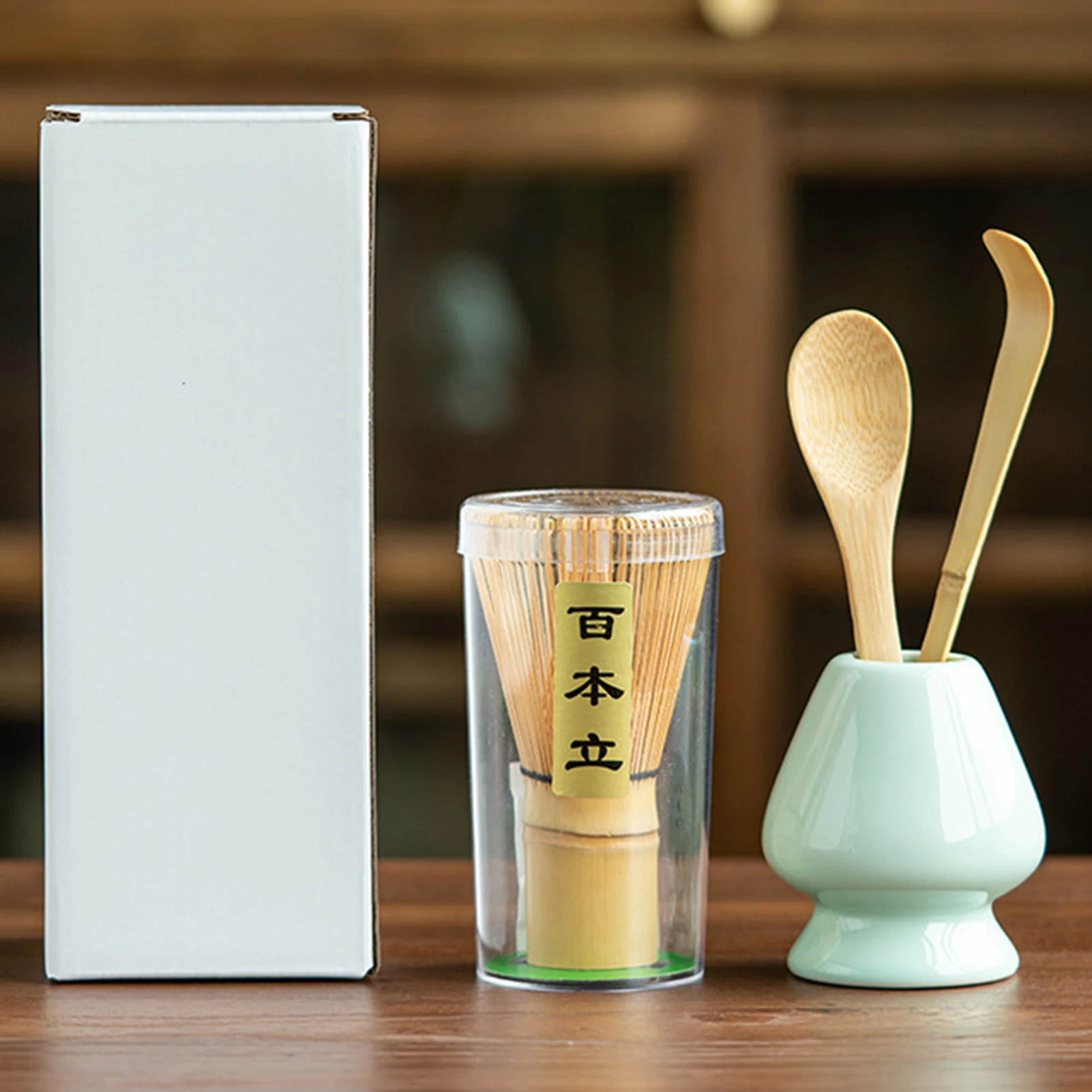 4pcs/set Matcha Set Bamboo Whisk Teaspoon Ceramic Bowl Tranditional Tea Sets Matcha Whisk Set Home Tea-making Accessories
4pcs/set Matcha Set Bamboo Whisk Teaspoon Ceramic Bowl Tranditional Tea Sets Matcha Whisk Set Home Tea-making Accessories