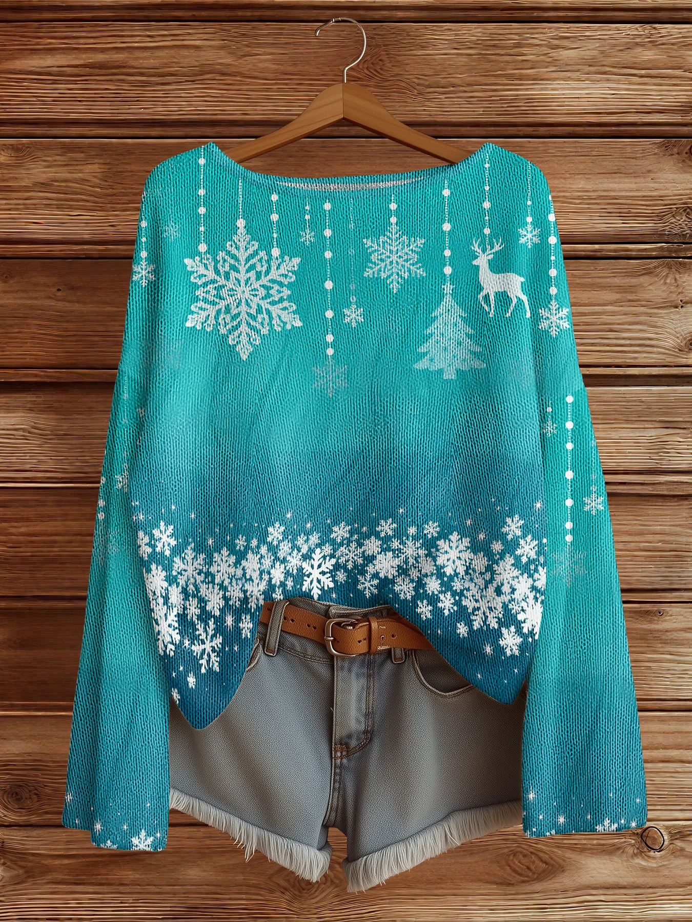 Женский повседневный вязаный пуловер с принтом снежинок, свитера с круглым вырезом и длинными рукавами, свободный свитер, модные уличные джемперы, топы
Женский повседневный вязаный пуловер с принтом снежинок, свитера с круглым вырезом и длинными рукавами, свободный свитер, модные уличные джемперы, топы