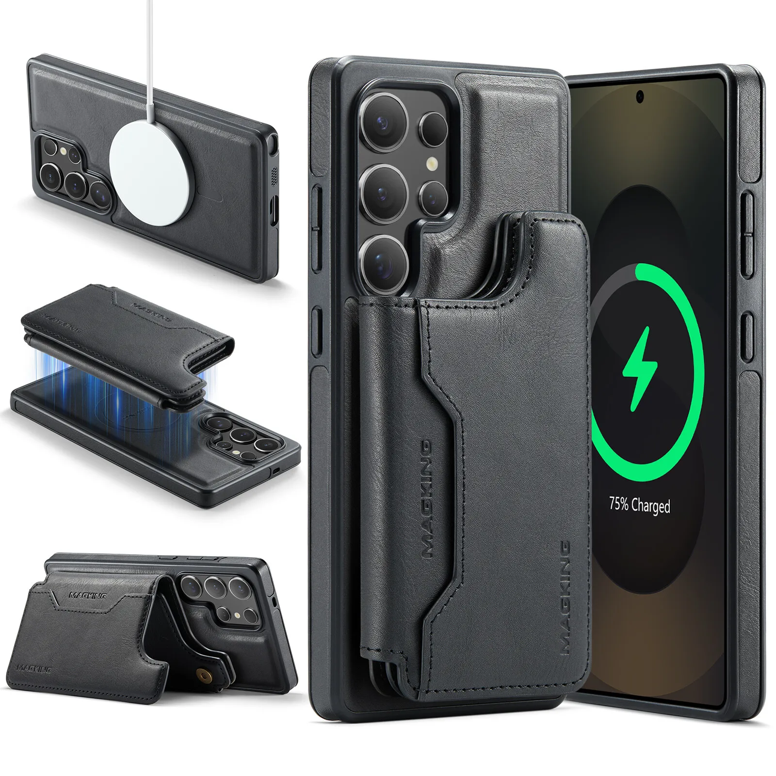 Magnetic Phone Case with Removable Card Slots Leather Wallet For Samsung Galaxy S25 Plus S24 S23 Ultra for Magsafe Hard Cover
Magnetic Phone Case with Removable Card Slots Leather Wallet For Samsung Galaxy S25 Plus S24 S23 Ultra for Magsafe Hard Cover