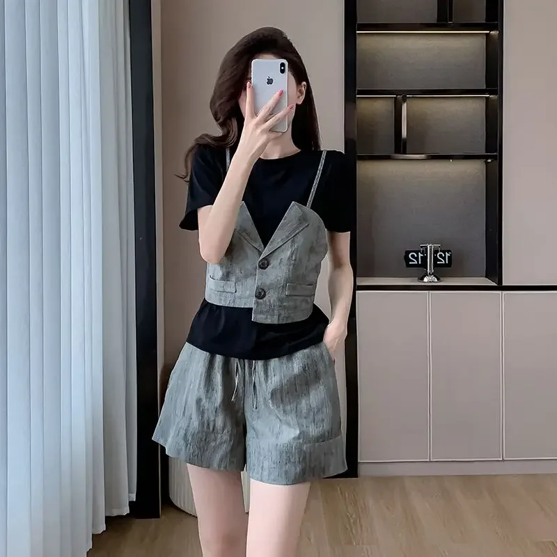 Women's Short Sets 2 Pieces Casual Fashion Female Shorts Top and Bottom New in Matching Clothing Trend 2024 Chic Elegant Novelty
Women's Short Sets 2 Pieces Casual Fashion Female Shorts Top and Bottom New in Matching Clothing Trend 2024 Chic Elegant Novelty