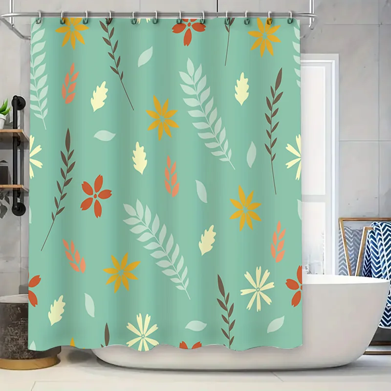Modern Floral Shower Curtain Bath Decor with 2 Hooks for Bathroom Decorations (Green Leaves) – Washable Fabric Waterproof Print
Modern Floral Shower Curtain Bath Decor with 2 Hooks for Bathroom Decorations (Green Leaves) – Washable Fabric Waterproof Print