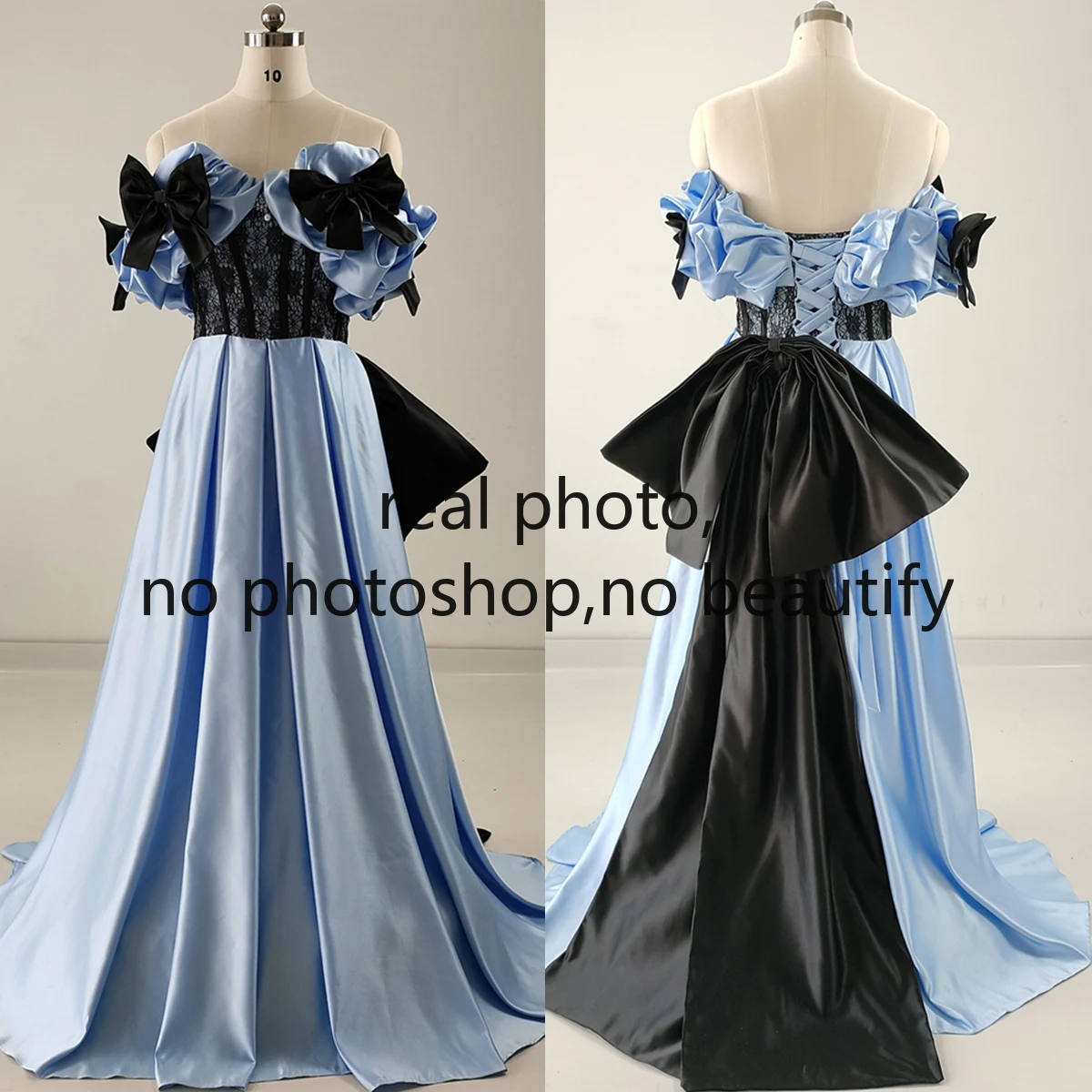 Customized Real Photo Blue Satin Evening Dress Short Sleeves Floor Length Lace Up Pleat A-line Plus size Woman Formal Party Gown
Customized Real Photo Blue Satin Evening Dress Short Sleeves Floor Length Lace Up Pleat A-line Plus size Woman Formal Party Gown