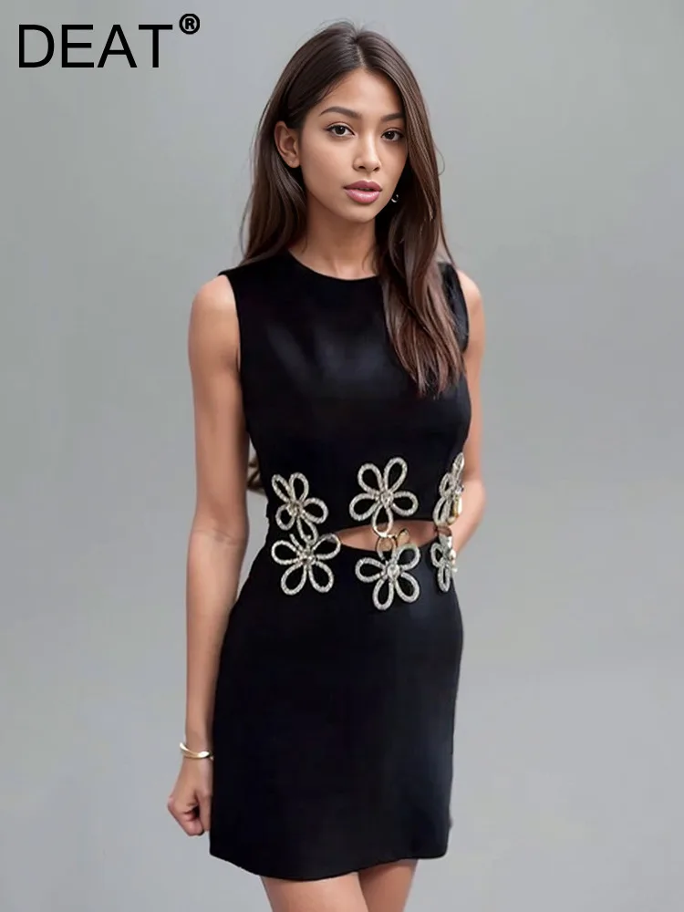 DEAT Fashion New Women's Suits Diamonds Flower Sleeveless Zipper Tops High Waist Wrap Hip Skirts Set Female 2024 Summer 33A1481
DEAT Fashion New Women's Suits Diamonds Flower Sleeveless Zipper Tops High Waist Wrap Hip Skirts Set Female 2024 Summer 33A1481