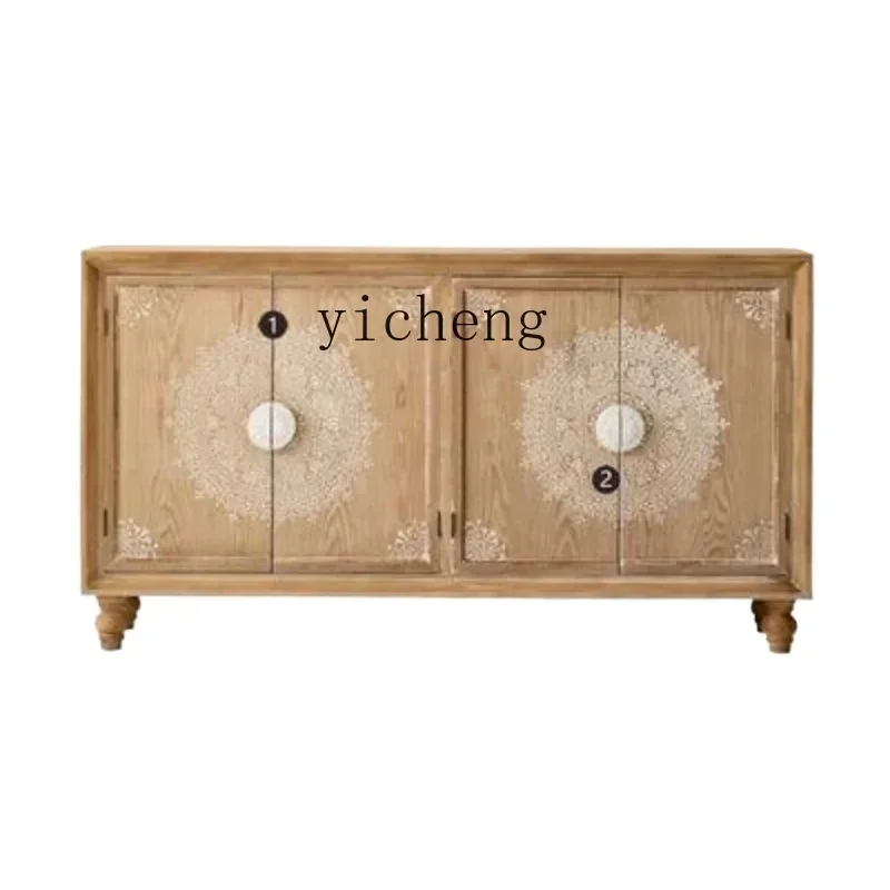 TQH rural retro side cabinet, porch cabinet, wine storage cabinet combination engraved French locker 
TQH rural retro side cabinet, porch cabinet, wine storage cabinet combination engraved French locker