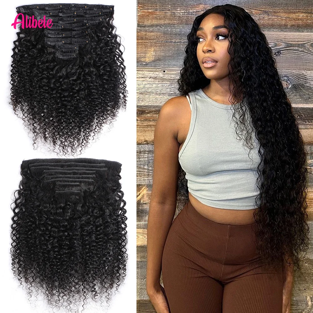 Alibele Afro Kinky Curly Clips Ins Human Hair Brazilian Natural Black Human Hair Clips In Hair Extensions Easy Install For Women
Alibele Afro Kinky Curly Clips Ins Human Hair Brazilian Natural Black Human Hair Clips In Hair Extensions Easy Install For Women