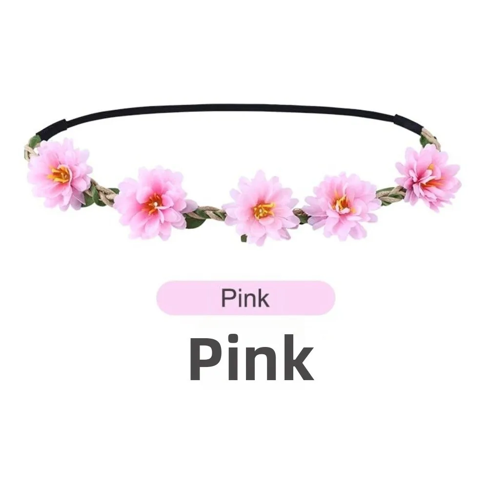 Pink Rose Floral Wreath Crown Adjustable Ribbon Vintage Elegant Bohemia Garland Headpiece Hand Woven Wedding Hair Accessories
Pink Rose Floral Wreath Crown Adjustable Ribbon Vintage Elegant Bohemia Garland Headpiece Hand Woven Wedding Hair Accessories