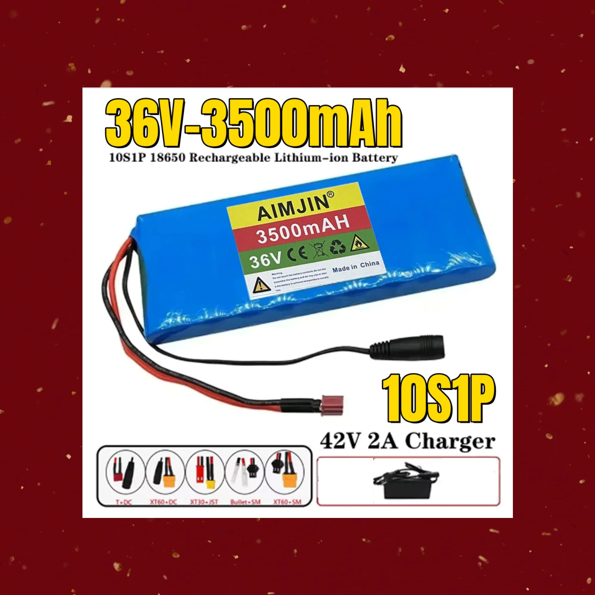 Rechargeable 36V 3500mAh 18650 Li-ion 10S1P Battery Pack 3.5Ah Lithium Batteries Electric Car Bicycle Scooter 20A BMS 500W
Rechargeable 36V 3500mAh 18650 Li-ion 10S1P Battery Pack 3.5Ah Lithium Batteries Electric Car Bicycle Scooter 20A BMS 500W