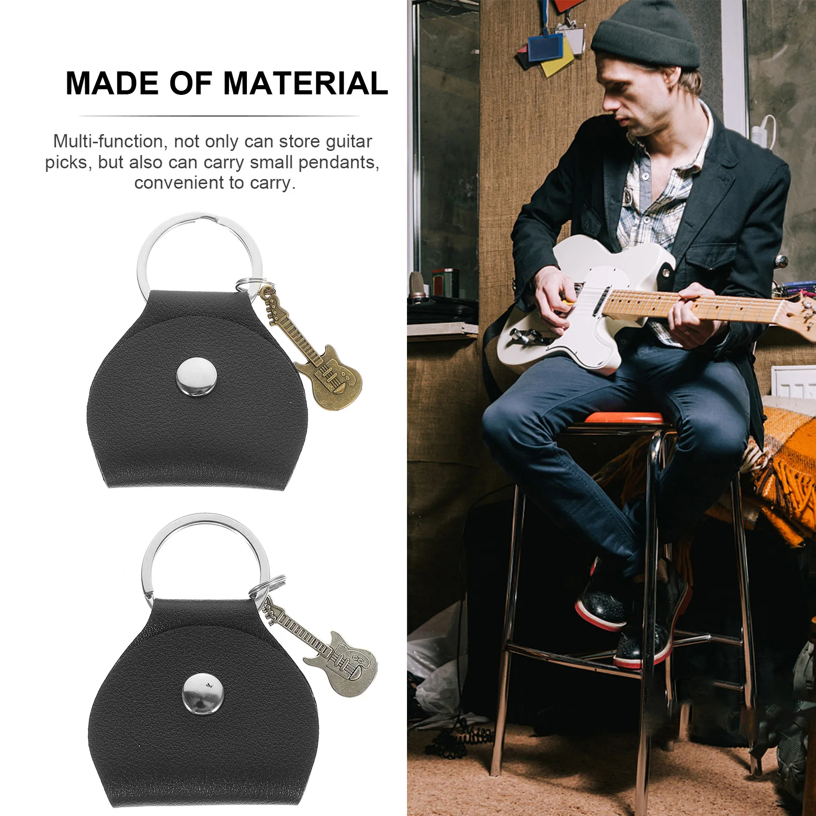2 Pcs Pick Storage Bag Guitar Organizer Picks Holder Keychain Pu Plectrum Keyring
2 Pcs Pick Storage Bag Guitar Organizer Picks Holder Keychain Pu Plectrum Keyring